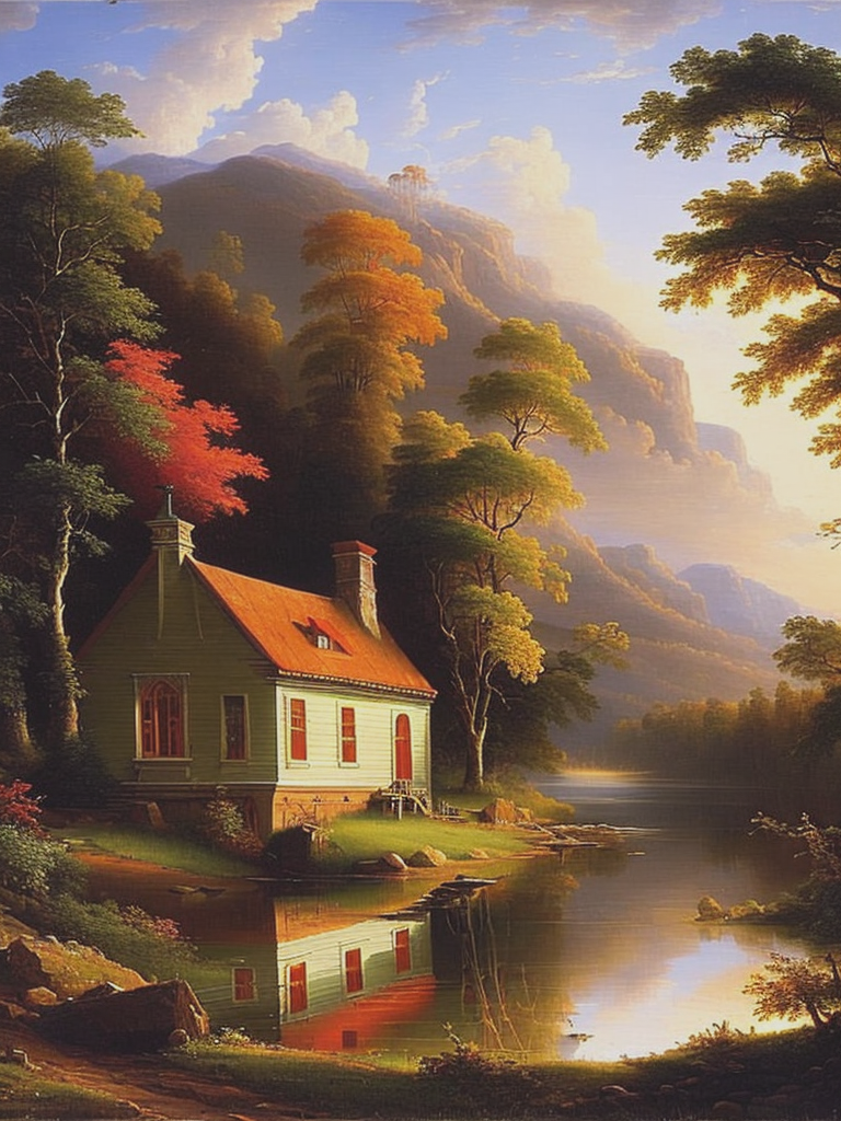 08809-3219420254-thomas cole landscape painting depicting a calm cottage in a beautiful early morning landscape.png